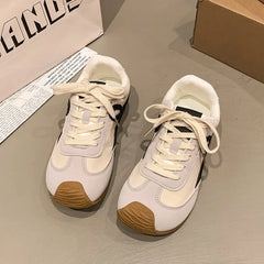 LBSFY -Retro Ugly Adorable Women's Dequn Shoes Spring Summer New Style Student Heightening Casual Board Shoes Color Block Sports Agan S
