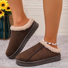 LBSFY -Fashion Women Fluffy Slippers for Autumn and Winter Indoor EVA Thick Sole Anti-Slip and Warm Unisex Slippers Winter Snow Boots