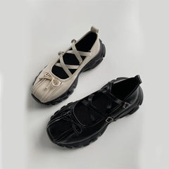 LBSFY -Summer Chunky Women Sports Shoes Fashion Shallow Butterfly-knot Platform Flat Shoes Ladies Casual Outdoor Mary Jane Shoes 2025
