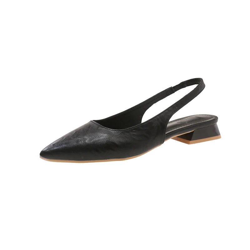 LBSFY -Luxury Elegant Fashion Patent Leather Pointed Toe Women Pumps Elegant Low Heels Sandals Casual Dress Street Style Shoes