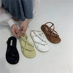 LBSFY  -  Platform Sandals Women Summer Open Toe Non-slip Soft Sandals Female Casual Cross Roman Flip Flops Beach Fashion Sexy Flat Shoes