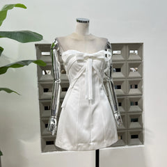 LBSFY -niche three-dimensional bow design tube top dress 2025 popular playful age-reducing slim-fitting evening dress