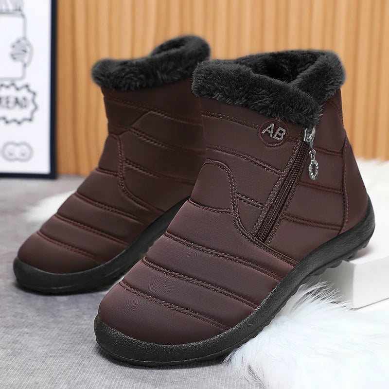 LBSFY -Winter Women Waterproof Snow Boots For Winter Shoes Women Casual Lightweight Ankle Boot Warm Fur Winter Boots Botas Mujer