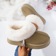 LBSFY -Fashion Winter Brown Short Boots New Platform Shoes Push Size Ankle Boots for Women Waterproof and Warm Snow Boots