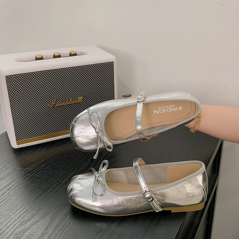 LBSFY -Designer Spring Women Mary Jane Shoes Fashion Square Toe Ladies Comfort Soft Sole Flats Women's Comfort Ballerinas Shoes