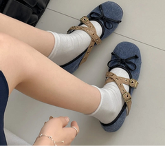 LBSFY -Autumn Design Butterfly-knot Women Ballet Style Flats Concise Shallow Shoes Ladies Outdoor Comfort Mary Jane Shoes