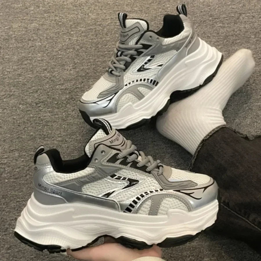 LBSFY -Women Platform Sneakers 2025 Autumn New Fashion Casual Lace Up Sports Shoes Woman Non Slip Walking Shoes Ladies Vulcanize Shoes