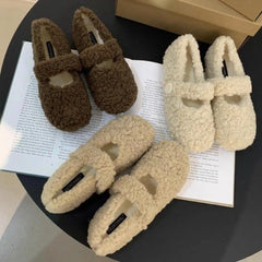 LBSFY -Winter Women Round Toe Slip-on Female Footwear Loafers Fur Casual Sneaker Autumn Modis Slip On Dress Moccasin New Fall
