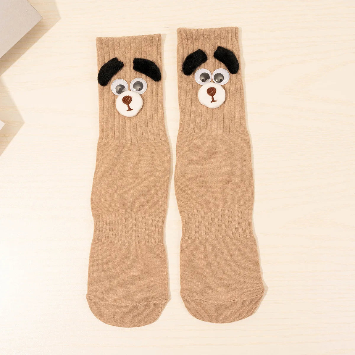 Lbsfy Women Socks Cotton Female Spring Autumn Harajuku Stereoscopic Cute Kawaii Cartoon Puppy Sweet Style Middle Tube Short Crew Socks