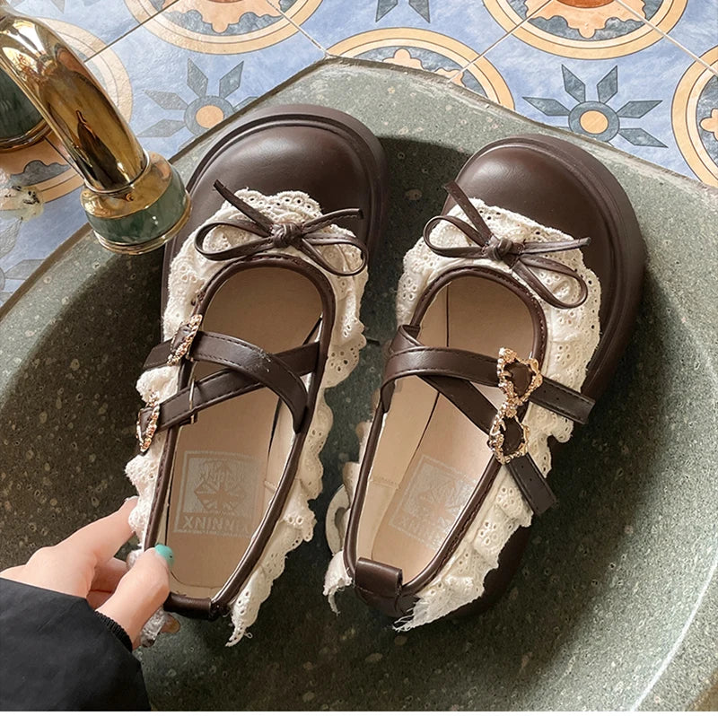 LBSFY -Designer Women's Mary Jane Shoes with Elegant Butterfly-Knot Thick Heel Fashionable Party Dress Footwear Platform Sandals