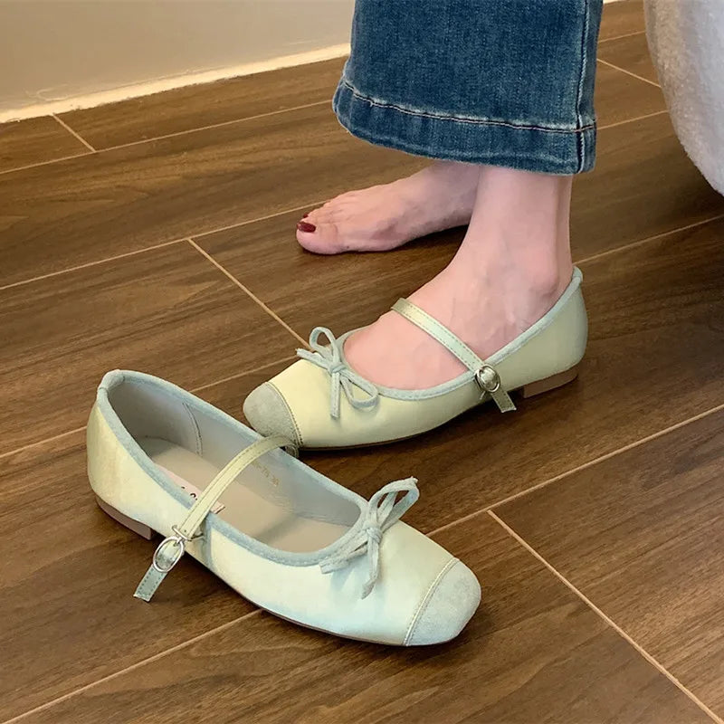 LBSFY -Ballet Flat Shoes Fashion Female Footwear Casual Sneaker Round Toe Flats Comfortable Dress Shoes Retro Leisure Mujer