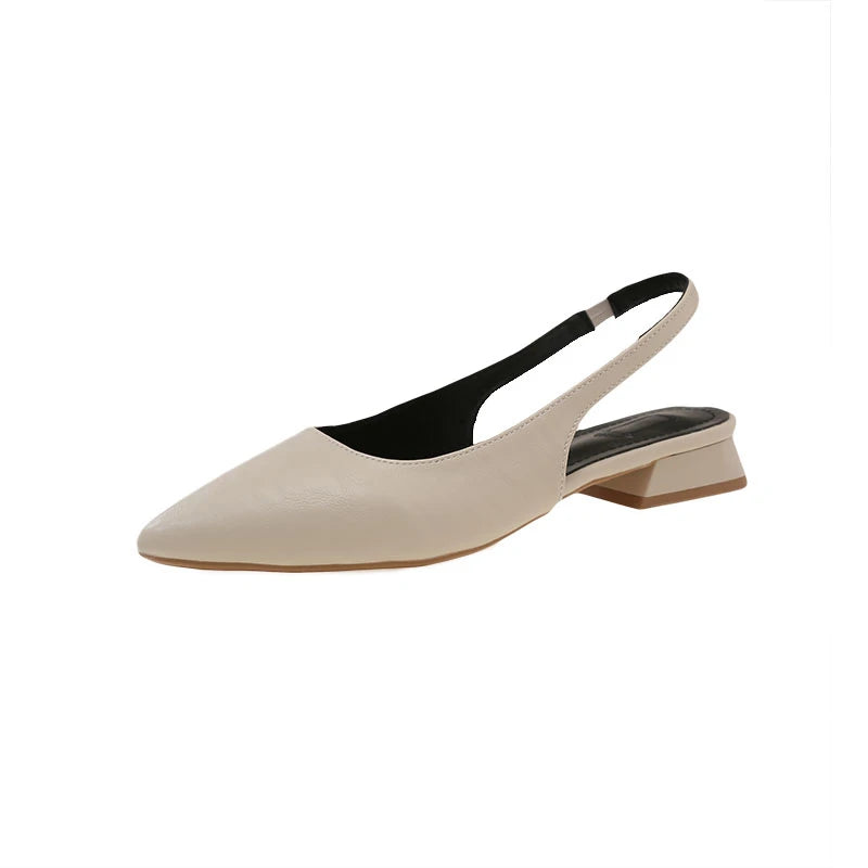 LBSFY -Luxury Elegant Fashion Patent Leather Pointed Toe Women Pumps Elegant Low Heels Sandals Casual Dress Street Style Shoes