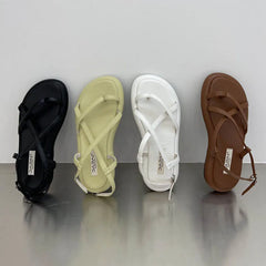 LBSFY  -  Platform Sandals Women Summer Open Toe Non-slip Soft Sandals Female Casual Cross Roman Flip Flops Beach Fashion Sexy Flat Shoes
