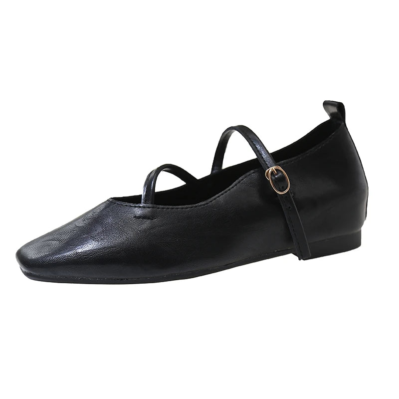 LBSFY -Spring/Summer Elegant Retro Mary Jane Casual Flat Shoes New Fashion Soft Comfortable Ballet Shoes Women Chaussure Femme