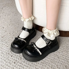 LBSFY -Women's Loafers 2025 Spring British Style Platform Mary Jane Shoes Woman Japanese Jk Uniform Bow Lolita Shoes Women Single Shoe