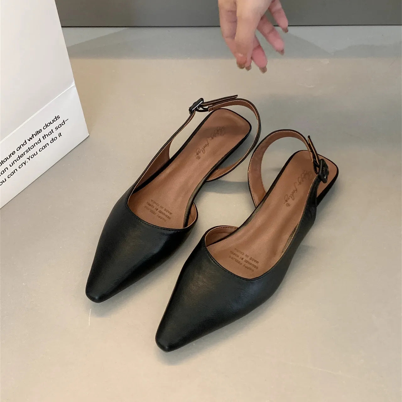 LBSFY -Brand New Flat Sandals Shallow Slip On Women Slingback Shoes Soft Casual Ladies Sandal Flat Heel Outdoor Dress Mules