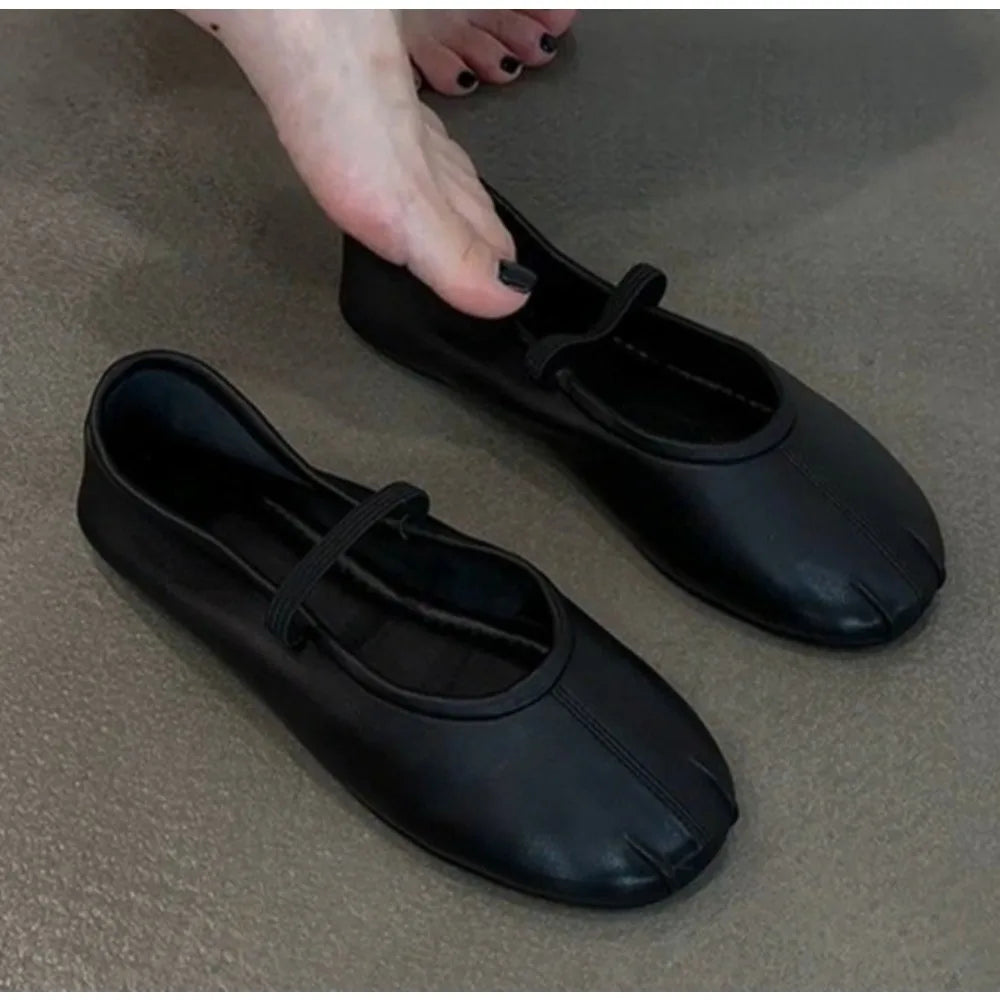 LBSFY -Autumn Design Women Ballet Flats Shoes Fashion Comfort Street Style Soft Sole Female Dress Leather Mary Jane Shoes