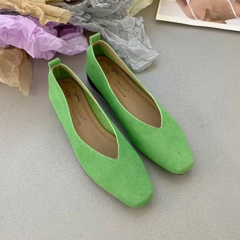 LBSFY -Women Flats New Ballerinas Soft Leather Moccasins Slip On Retro Grandma Shoes Ladies mules Slippers Mujer