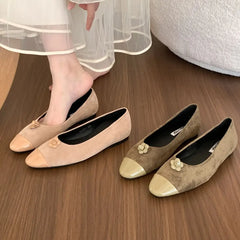 LBSFY  -  Retro Elegant Women Flat Shoes Pointed Toes Flat Bottoms Comfortable Ballet Shoes Sexy Shallow Mouth Shoes