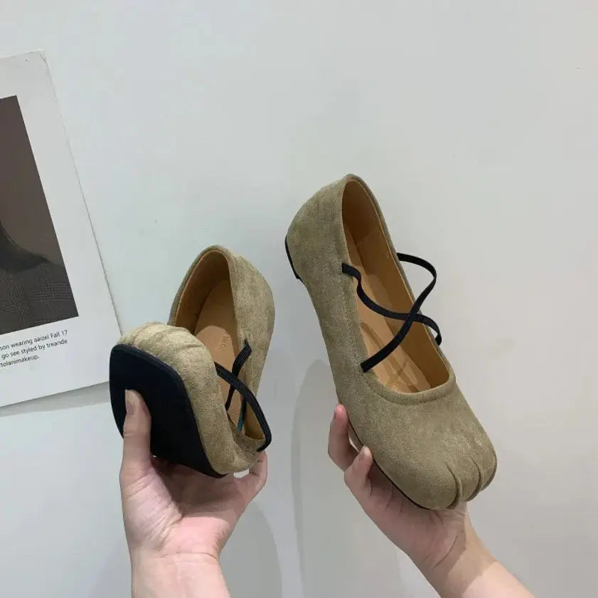 LBSFY  -  New Brand Women Flats Fashion Square Toe Shallow Mary Jane Shoes Soft Casual Ballet Shoes Slingback Shoes