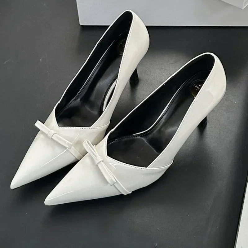 Lbsfy Leopard Sexy Pointed Toe Pumps Women Butterfly Elegant Brand Party Dress Shoes Female Shallow Designer Thin High Heels Women