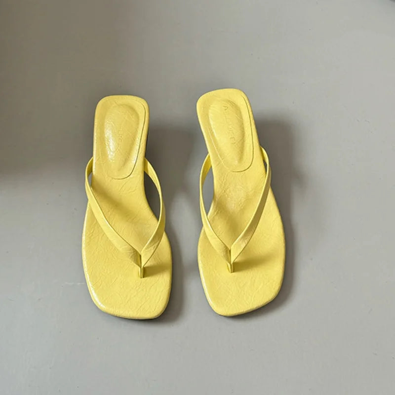 LBSFY -Brand Women Slippers High Heels Sandals Sexy Open Toe Party Wedding Summer Shoes Woman Soft Outdoor Slides Beach F