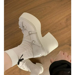 LBSFY -Lolita Shoes Women Japanese Style Mary Jane Shoes Women Vintage Shallow High Heels Chunky Platform Shoes Cosplay Female Sandals
