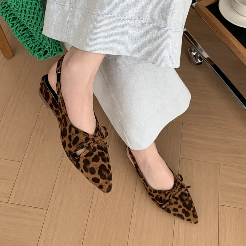 LBSFY -New Brand Women Sandals Fashion Shallow Slip On Ladies Slingback Shoes Flat Heel Outdoor Dress Mules Shoes Mujer