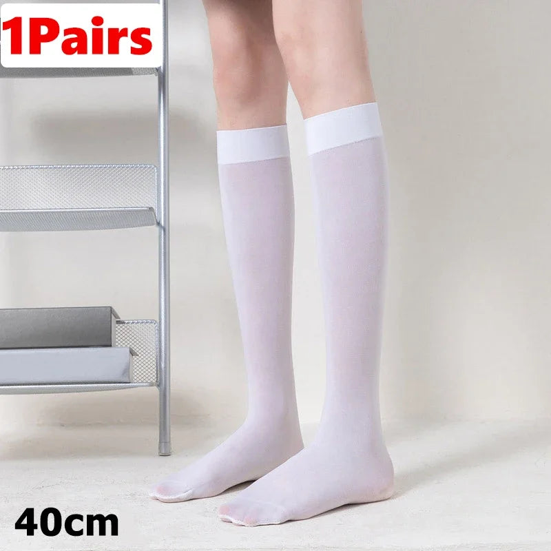 Lbsfy 1/3pairs Lolita Sexy Nylon Women Stockings Cute JK Black White Long Socks Over Knee Thigh High Socks Women Compression Socks
