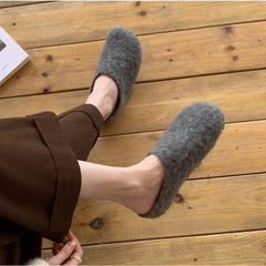 LBSFY -Winter 2026 Fashion Women's Shoes Comfortable Plush Velvet Warm Slippers Home Non-slip Lightweight Soft-soled Indoor Slippers