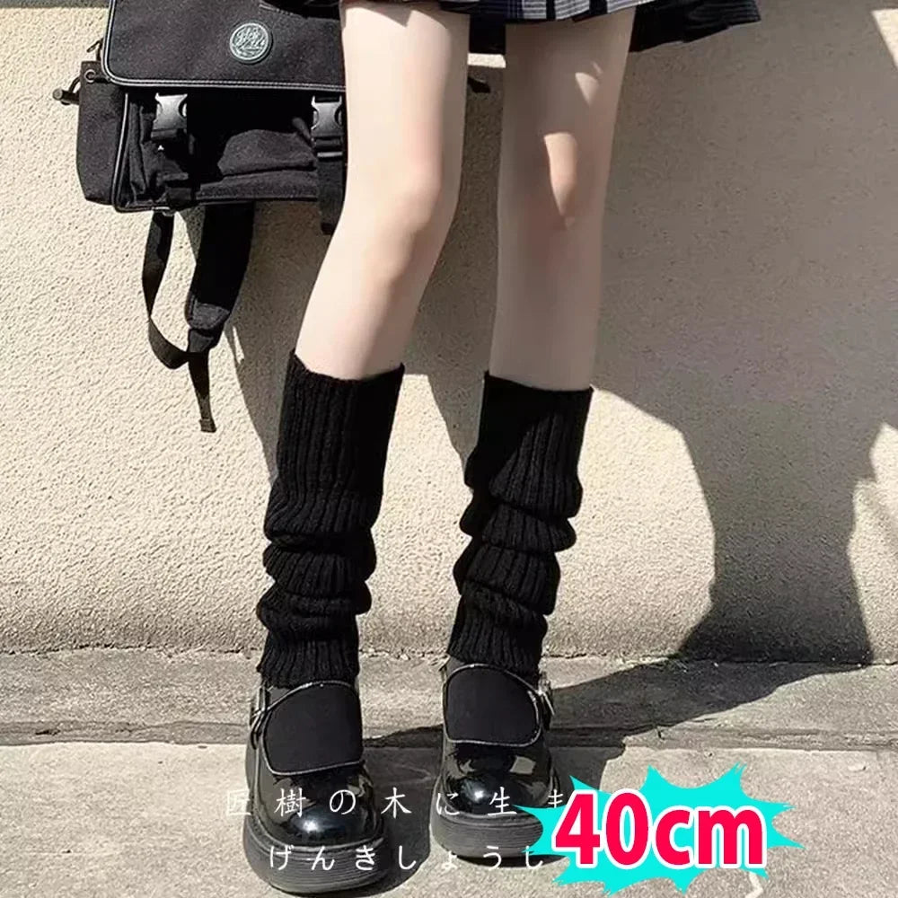 Lbsfy Y2K Women's Leg Warmers Japanese Lolita Long Socks Wool Knitted Foot Cover Arm Warmer Autumn Winter Crochet Heap Sock Boot Cuffs