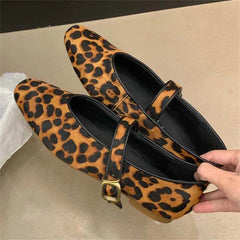 LBSFY -Spring Street Fashion Leopard Print Women Flat Shoes Round Toe Casual Slip On Ladies Ballet Zapatos De Mujer