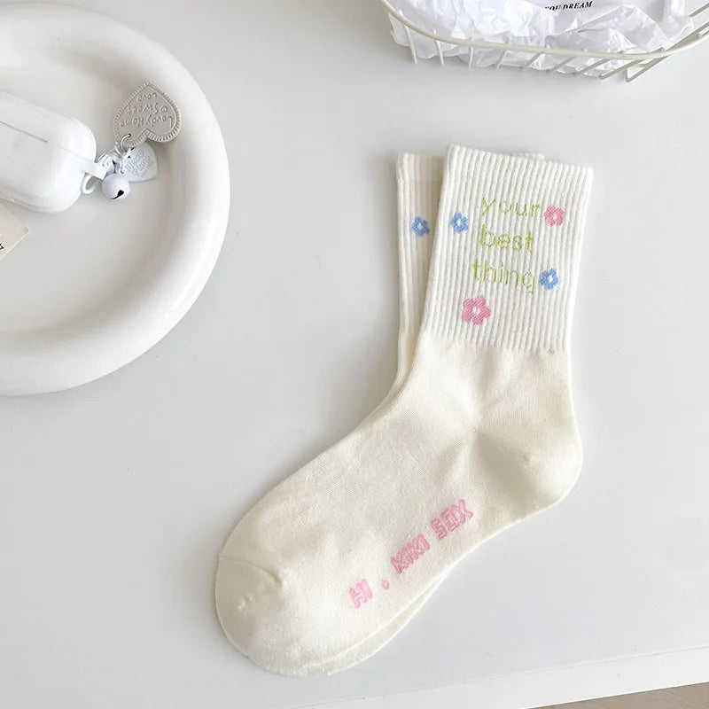 Lbsfy Women Socks Cute Kawaii Lovely Harajuku Sweet Style Socks Female Cartoon Bear Rabbit Dog Girl  Outerwear Sports Socks Wholesale