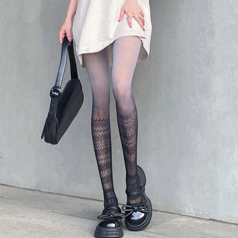 Lbsfy Gradient Female Thin Tights Fashion Lolita Cosplay Girls Pantyhose Women Candy Colors Long Stockings Summer Colorful Leggings