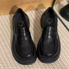 LBSFY  -  Platform Mid Heel 5cm Sweet Girls Lolita Shoes Women's Autumn British College Student Retro Jk Uniform Black Gothic Kawaii Shoes