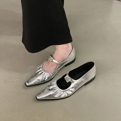 LBSFY -New Women Flat Shoes Flat Shoes Round Toe Slip On Ladies Casual Loafer Shoes Flat Soft Sole Fashion Baller Shoes