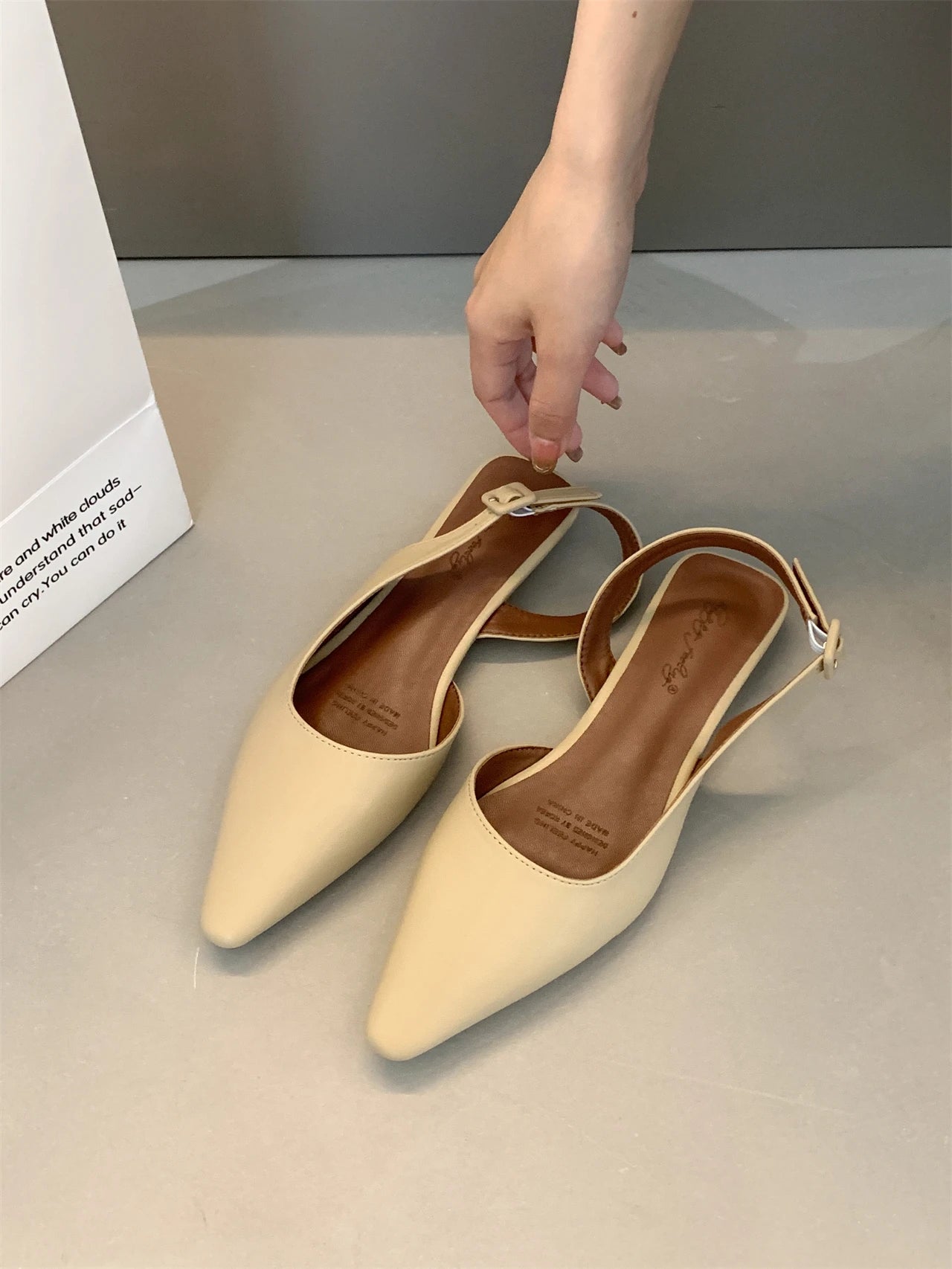 LBSFY -Brand New Flat Sandals Shallow Slip On Women Slingback Shoes Soft Casual Ladies Sandal Flat Heel Outdoor Dress Mules