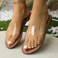 LBSFY -Women's Sandals 2025 Summer Shoes Women Flat Sandals Soft Pu Leather Sandalias De Mujer Summer Sandals Women Beach Footwear