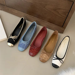 LBSFY  -  2025 Spring Women Flats Fashion Round Toe Bow-knot Slip On Ballerinas Shoes Soft Flat Ladies Casual Dress Ballet Shoes