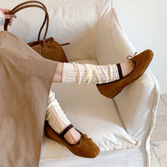LBSFY  -  New Arrival Pumps Women Real Leather Round Toe Loafers Wedges Heels Office Lady Shoes Mary Jane Casual Pumps