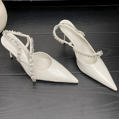 Lbsfy Luxury Rhinestone Sexy High Heels Party Shoes Party Shoe Pointed Toe Pumps Ladies Elegant Fashion Crystal Designer Sandals Women