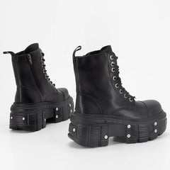 LBSFY  -  2024 New Women's Ankle Boots Platform Metal Winter Women's Shoes High Heels Big Size Women's Short Boots