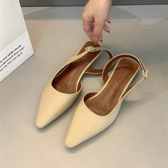 LBSFY -Brand New Flat Sandals Shallow Slip On Women Slingback Shoes Soft Casual Ladies Sandal Flat Heel Outdoor Dress Mules