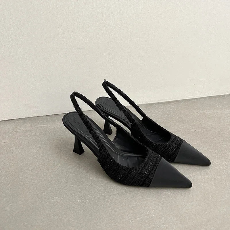 LBSFY  Summer Pointed Toe Women Sandals Fashion Elegant Shallow Singbacks Shoes Ladies Party Dress High Heel Sandalias