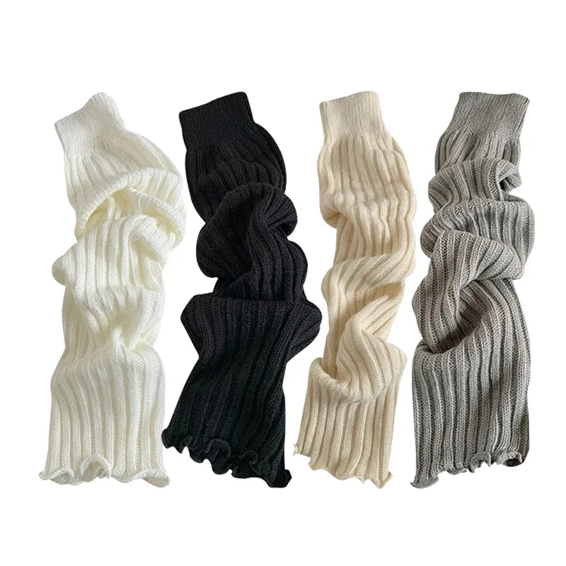 Lbsfy Cute Japanese Lolita JK Leg Warmers Women Ankle Warmer for Girls Gothic Long Socks Y2K Thin Knitted Cosplay Heap Heap Socks