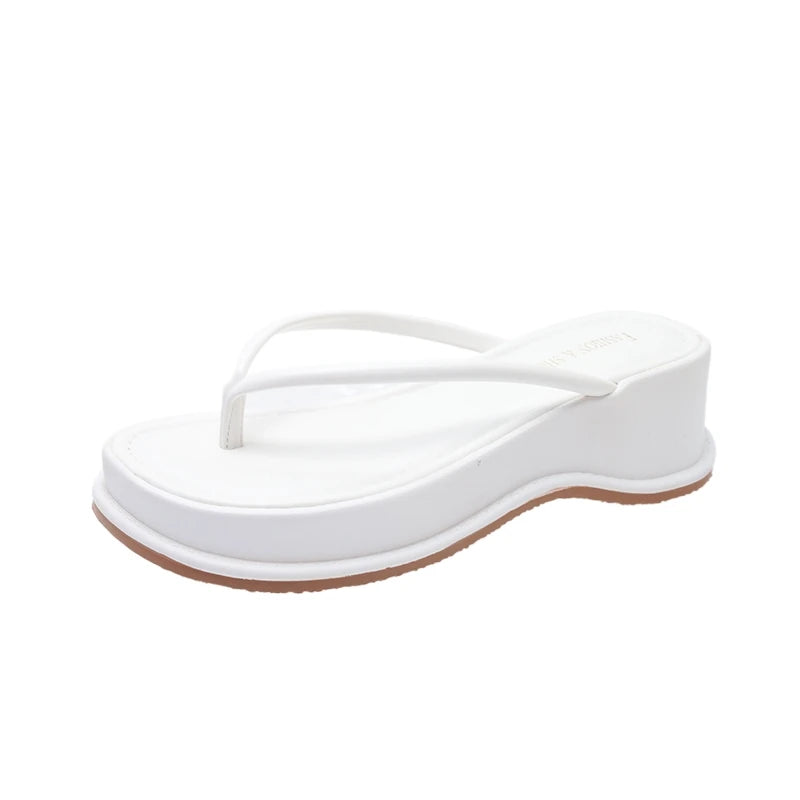 LBSFY  Summer Wedges Heel Women Flip Flop Fashion Clip Toe Slippers Shoes Beach Vacation Female Slides