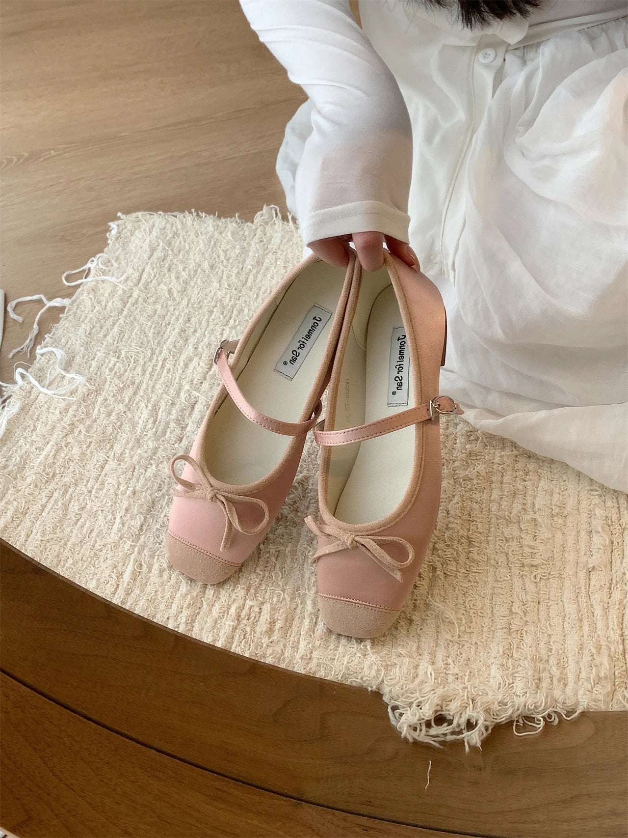 LBSFY  -    Women Flat Shoes Fashion Square Toe Shallow Slip On Ladies Ballerinas Flat Heel Casual Ballet Shoes Mujer