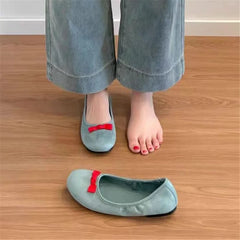LBSFY  -  Cute Bowknot Women Ballet Flats Casual Slip-on Loafers Dance Shoes Ladies Walking Espadrilles Comfortable Flat Shoes Woman