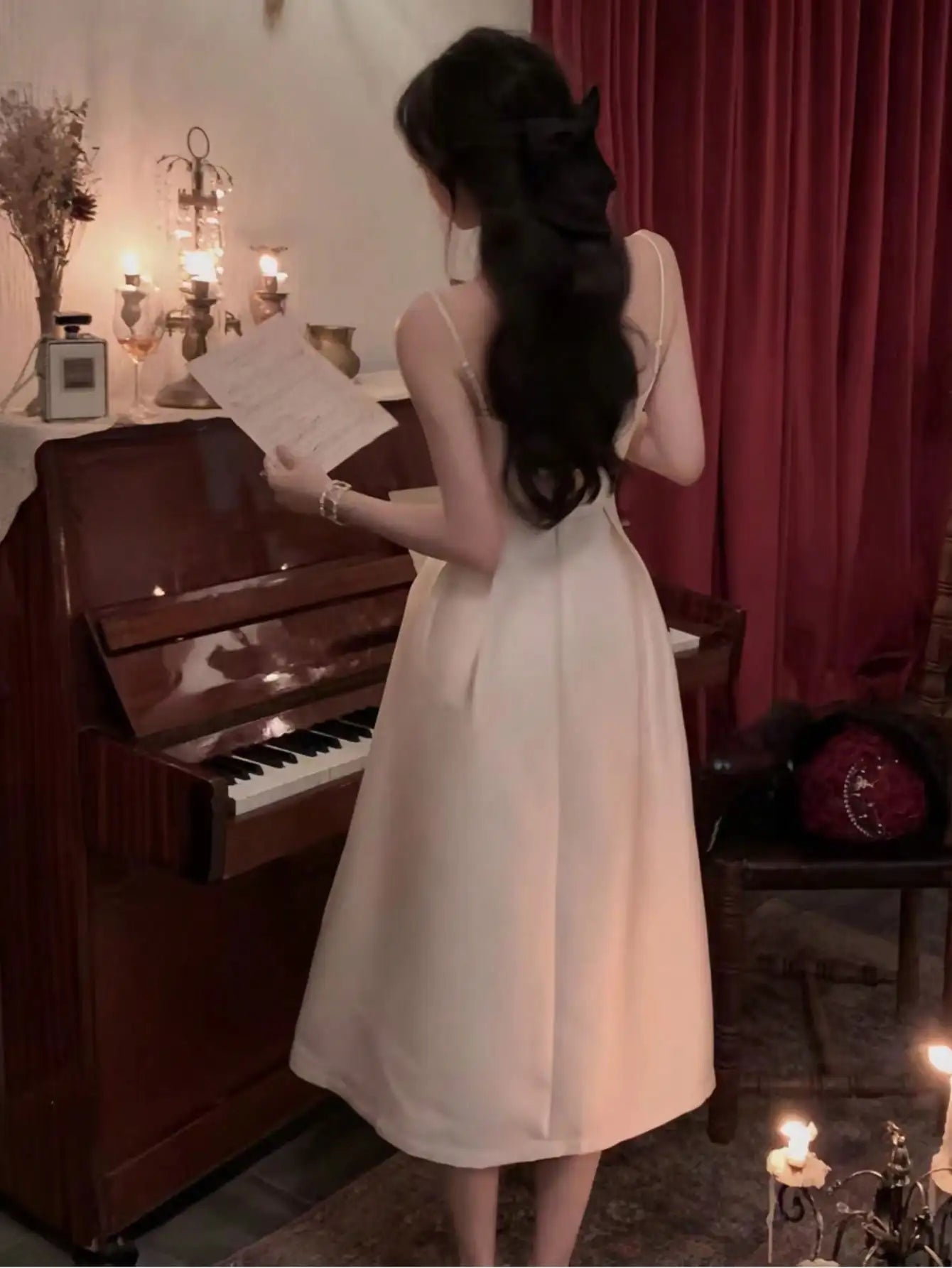 LBSFY -Summer Chic Solid Folds Elegant French Evening Party Dress Women Strap Corset Wedding Graduation Dresses 2025 Backless Vestidos