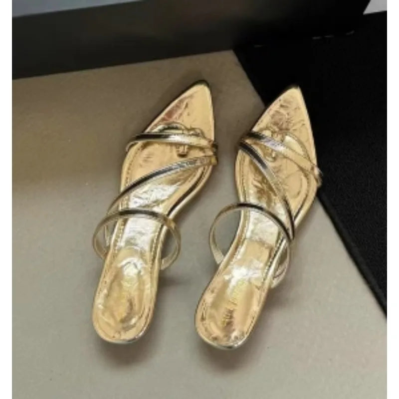 LBSFY -New Style Shoes for Women Plus Size Summer Women Outside Flat Slippers Flip Flops Casual Candy Color Sandals Zapatos De Mujer